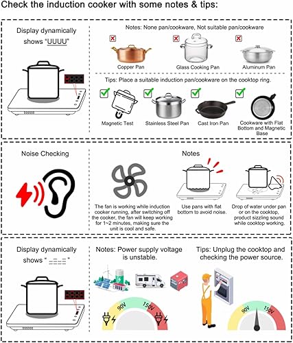 Miniatura 8 de Doble quemador inducción estufa continua baja potencia 9 temperatura encimera perilla control 1800 W 18 potencia 2 sensor eléctrico temporizador
