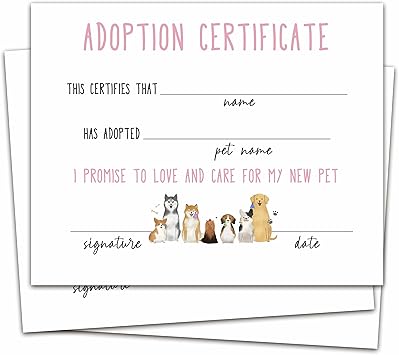 Cat Kitten Adoption Certificate, Colorful Cat Certificates Of Adoption, Adopt Cat Gifts For Cat Birthday Parties, Adopting A Pet Party Favors Supplies, 10 Pcs Pet Adoption Certificates -05 - View #8