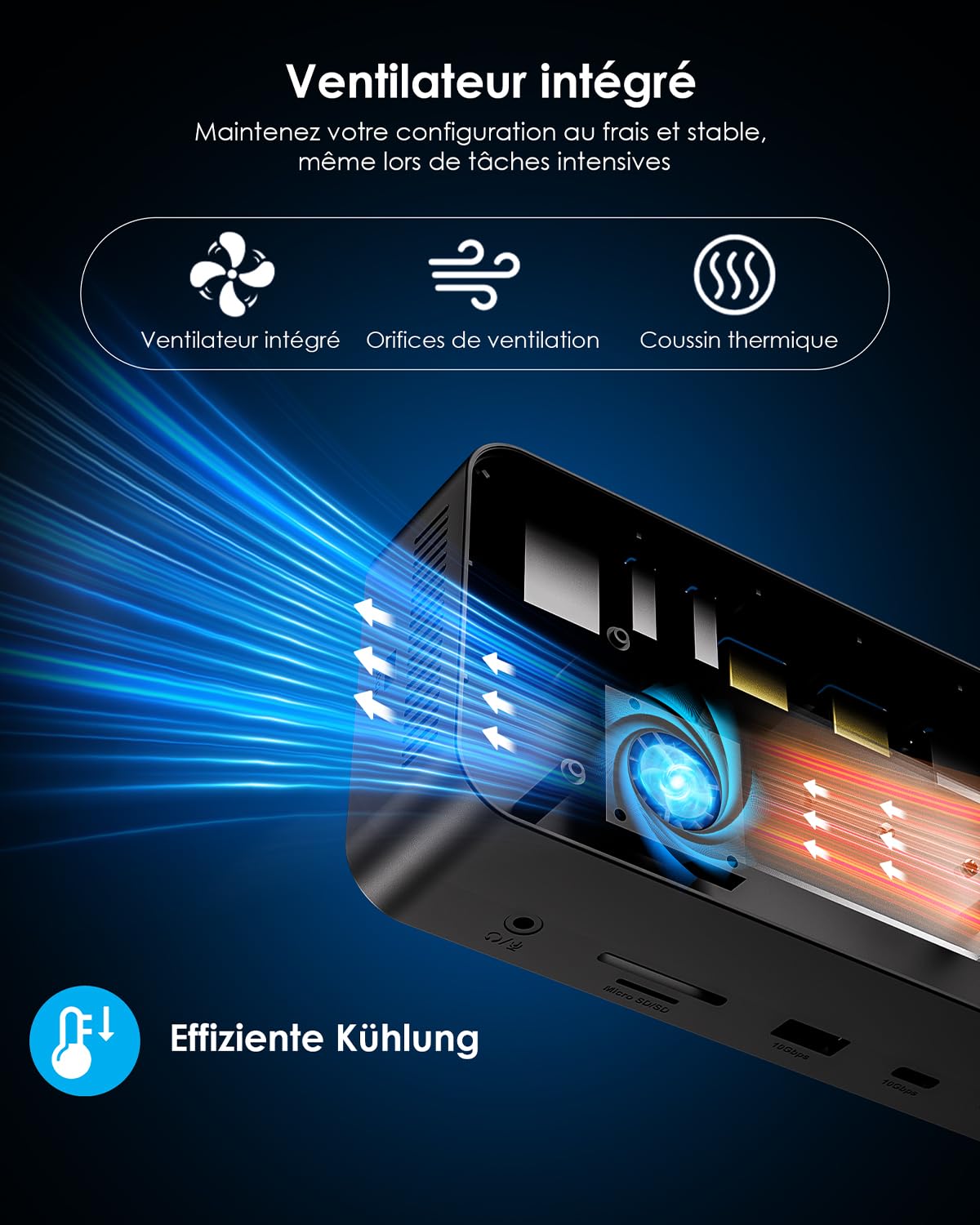 WAVLINK Station d'accueil (12 en 1) pour 3 * 4K moniteurs