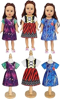 Benylion Doll Clothes for 18 inch Dolls Princess Costume Dress for 18 Inch Doll Accessories Include Pirate,Descendants Evie and Mal Fits All 18 inch Girl Dolls