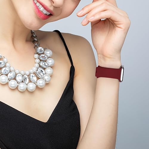 Miniatura 5 de Bandiction Compatible with Apple Watch Series 3 38mm Series 5 40mm iWatch Bands 38mm 40mm 41mm, Soft Silicone Sport Replacement Strap Compatible for