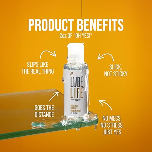 Miniatura 5 de LubeLife Lubricante a base de agua - Lubricante personal para hombres, mujeres y parejas, tamaño de viaje, no mancha, fácil de limpiar, seguro para