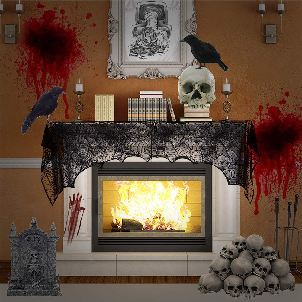 Cuervos Negros Decorativos Para Halloween - Con Cables Flexibles, Plumas Realistas | Decoración Para Árboles, Mesas O Paredes