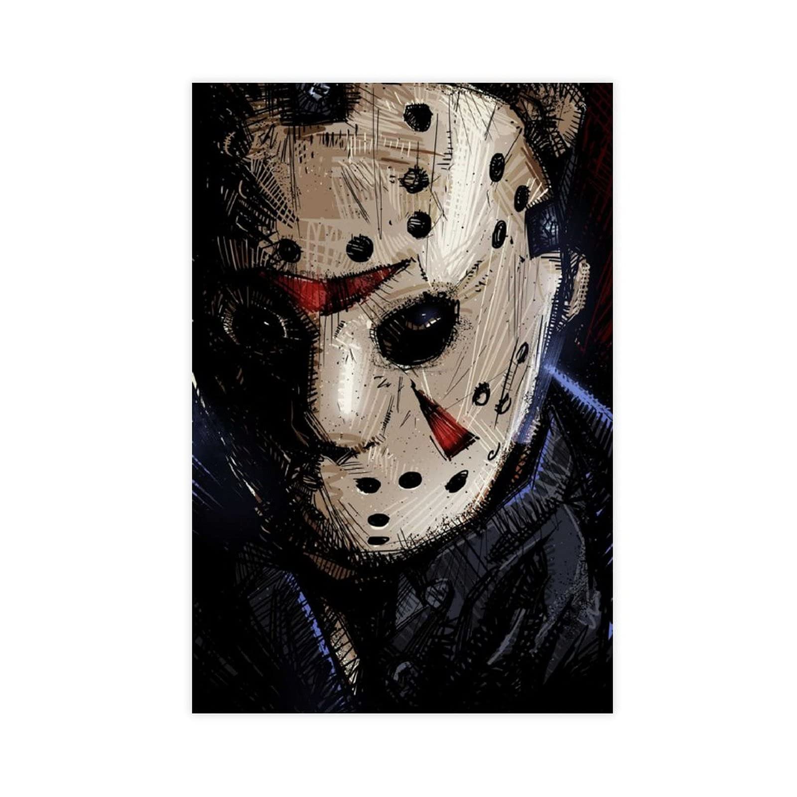 Yingxi Jason Voorhees Posters Retro Classic Movie Canvas Wall Bedroom Decor Picture Sports Landscape Offices Room Decor Gift Unframe:12×18Inch(30×45Cm)