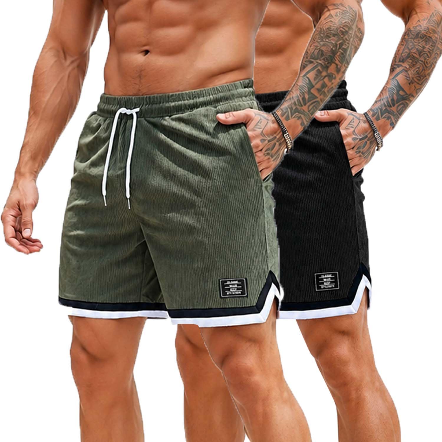 Men Shorts | Men's Textured Ribbed Casual Shorts with Drawstring | Men's Corduroy Style Lounge Short Pant for Beach, Home & Summer Wear (Packs Also Available) (SSM-S-12-14)-image-22