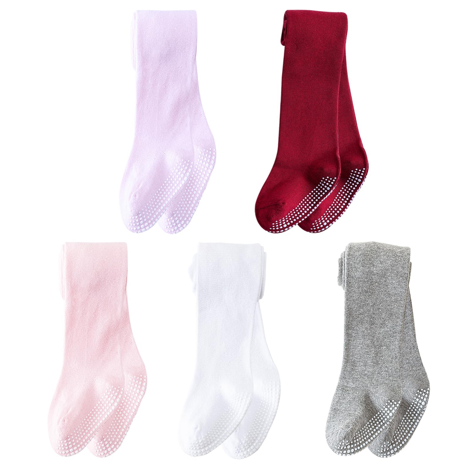 Baby Tights Non Slip Baby Girl Tights Plain/Shoe-Look Leggings Seamless Pantyhose Warm Cotton Leggings Non-Skid