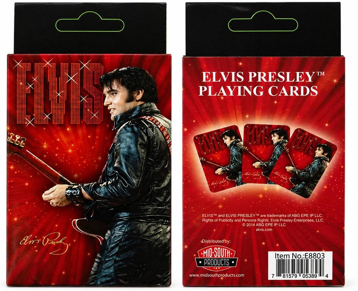 Midsouth Products Elvis Playing Cards - Elvis Presley 68' Special - Officially Licensed Cards for Elvis Fans