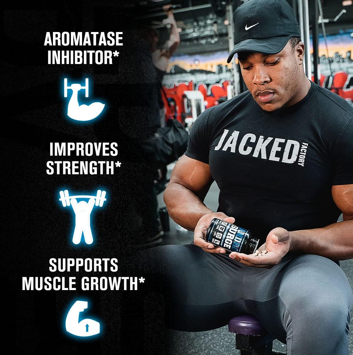 Androsurge Estrogen Blocker for Men - Natural Anti-Estrogen, Testosterone Booster & Aromatase Inhibitor Supplement - Boost Muscle Growth & Fat Loss - DIM & 6 More Powerful Ingredients, 60 Veggie Pills : Health & Household