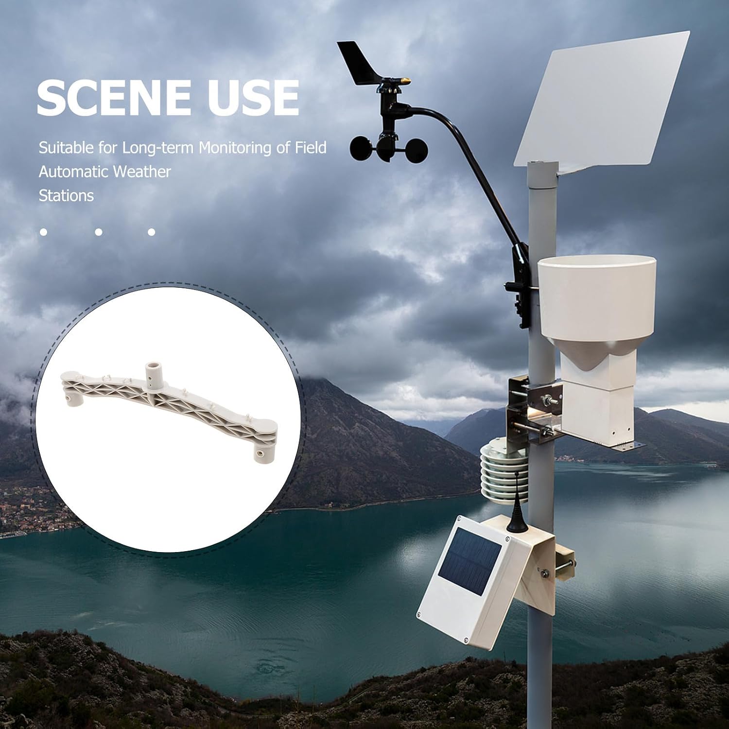 Wind Direction Sensor Support Arm Modular Plastic Bracket 28.5cm