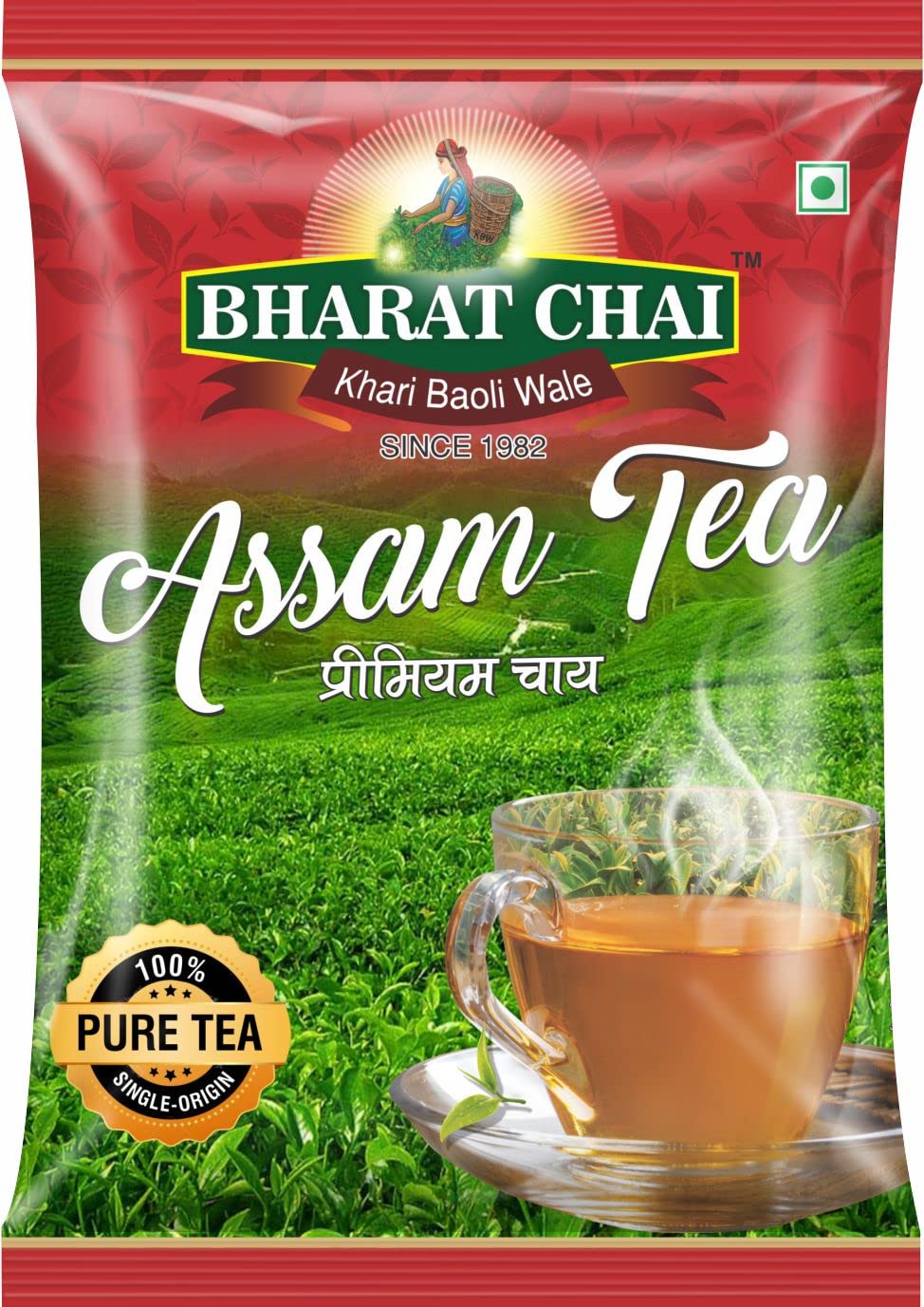 Bharat Chai Red label Tea Chai Patti 100 PURE teas 1Kg Tea