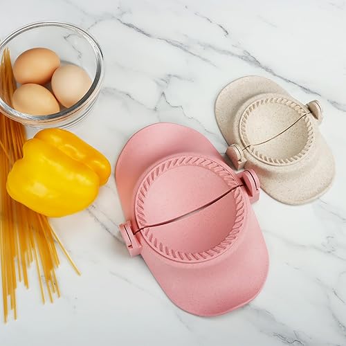 Miniatura 7 de KAYCROWN Empanada Maker - Prensa para hacer albóndigas (L4 pulgadas + M3 pulgadas), molde de bola de masa con cortador de masa y cuchara de relleno,