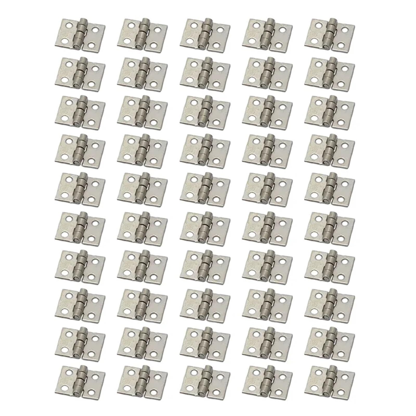 Mini charnières pour maison de poupée et restauration de boîte à bijoux en bois, 50 pièces