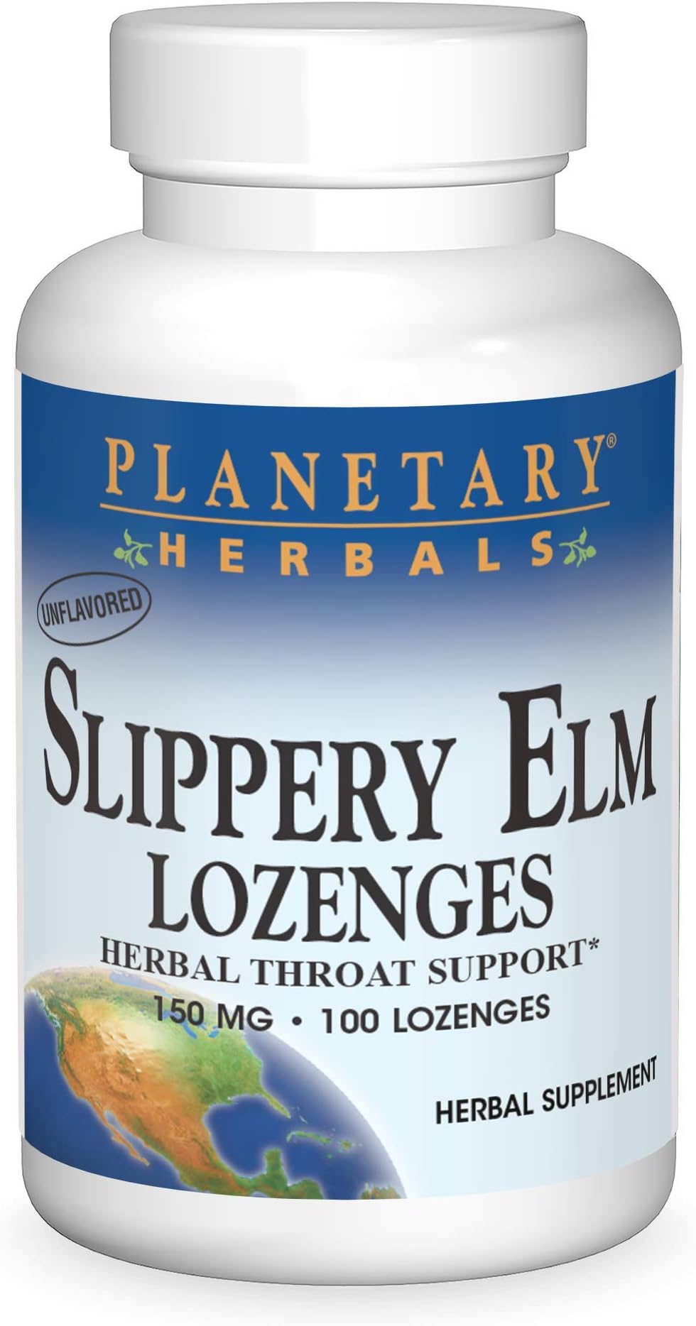 Planetary Herbals Slippery Elm Lozenges Unflavored Tabs 100