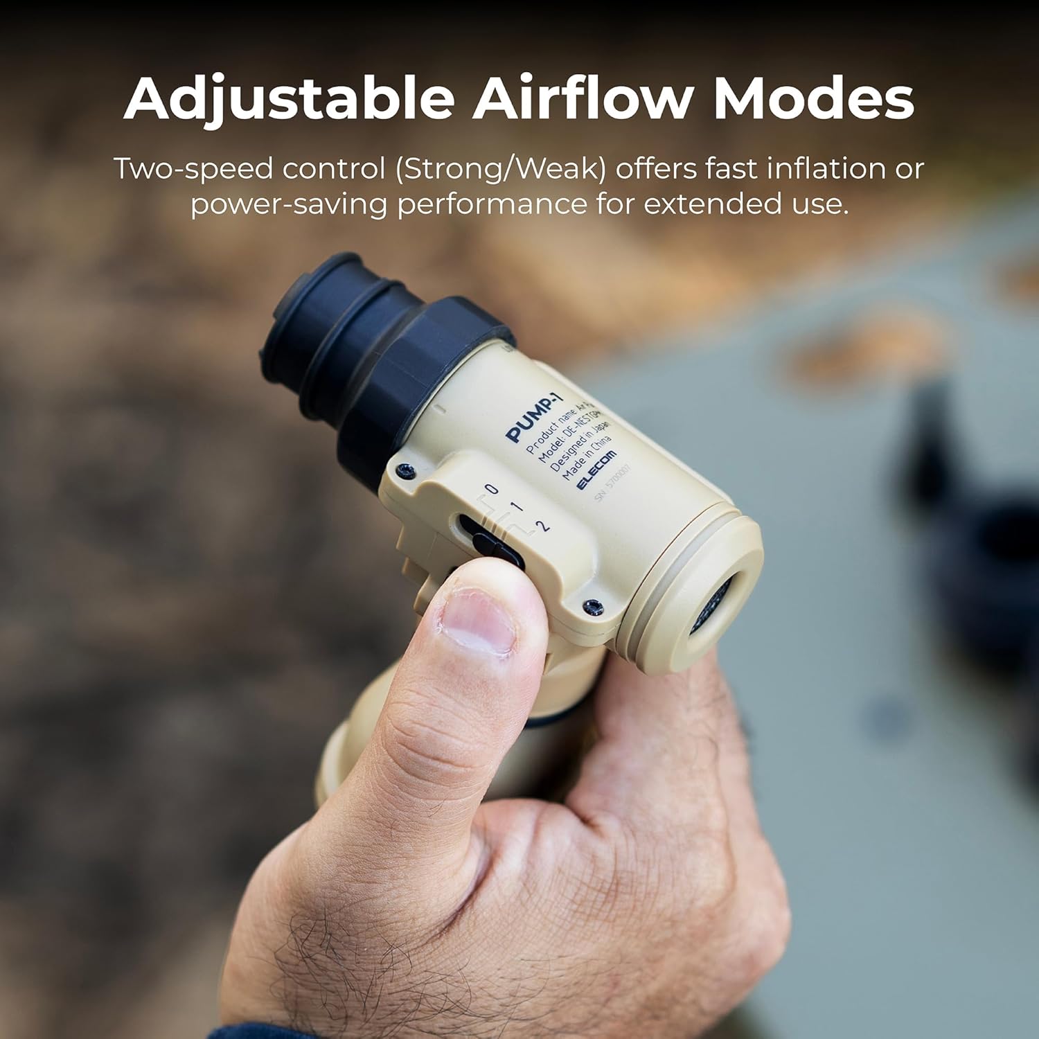 NESTOUT Pump-1 Air Pump for Camping, Modular Outdoor Inflator for NESTOUT Batteries (Sold Separately), Quiet Dual-Speed Brushless Motor, 8 Nozzles for Mattress, Pads & Floats - Image 6