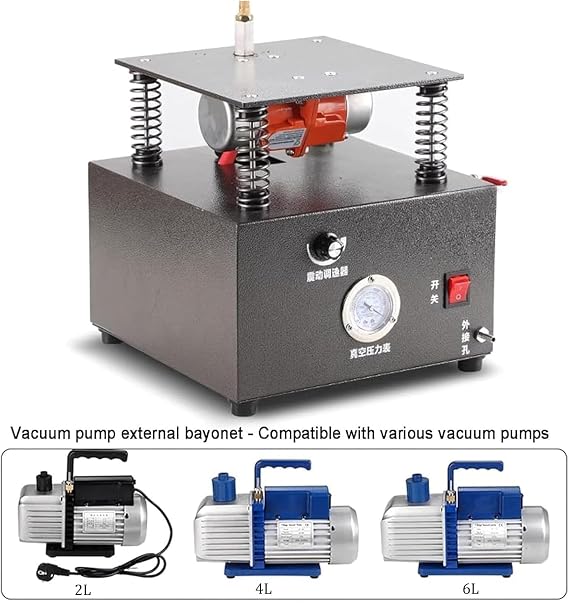 Vacuum Casting Machine with Vibration Remover, Pressure Gauge & Manual Pressure Relief Valve
