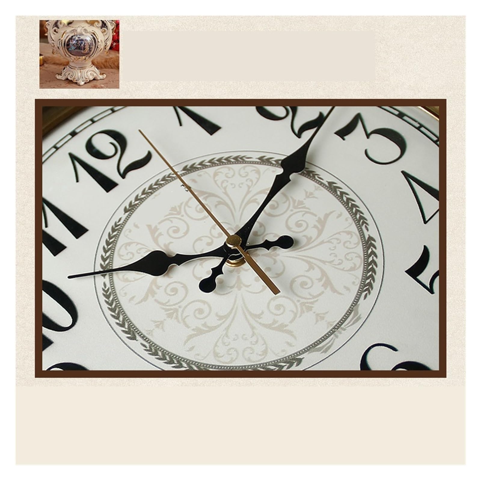 Orologio Da Parete In Oro Artistico Design Bifacciale Di Lusso Leggero E Creativo Decorazione For La Casa Rurale Muta Preciso E Silenzioso(48X38CM-01)