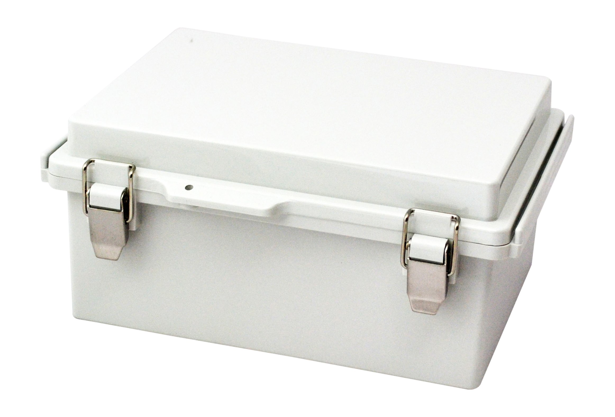 BudIndustries Pc 10Percentfiberglass Hinged Enclosure, Gray Ip67, Grey