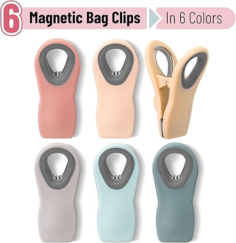 Miniatura 10 de Mr. Pen - Clips magnéticos para chips, paquete de 6, clips de chip gris, clips para bolsas, clips de alimentos, clips para bolsas para alimentos,