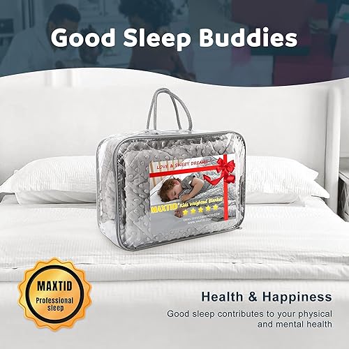 Miniatura 8 de MAXTID - Manta con peso para niños y niños pequeños de 3, 5, 7, 10 libras