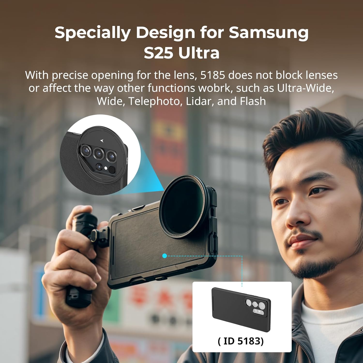 Bundle: SmallRig S25 Ultra Cage Kit for Samsung Aluminum Cage with 67mm Magnetic Filter Adapter 5254+SmallRig FilMov 67mm Magnetic Filter Adapter for Samsung S25 Ultra 5185