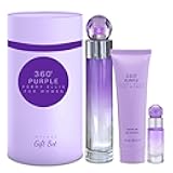 360° Purple Gift Set - 3.4 fl oz eau de parfum, 3 oz shower gel, .25 fl oz travel spray - blackberry, peach, pink apple, tuberose, muguet, rose, jasmine, mimosa, sandalwood, oak moss, musk