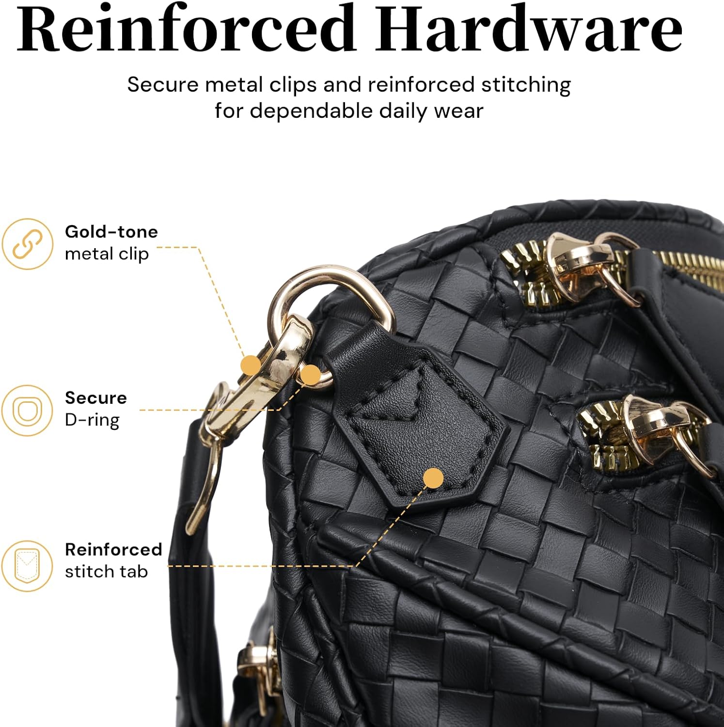Woven Bum Bags for Women Vegan Leather Crossbody Bag with Coin Purse, Trendy Fanny Packs with Adjustable Wide Strap, Spacious Sling Shoulder Purse for Trave
