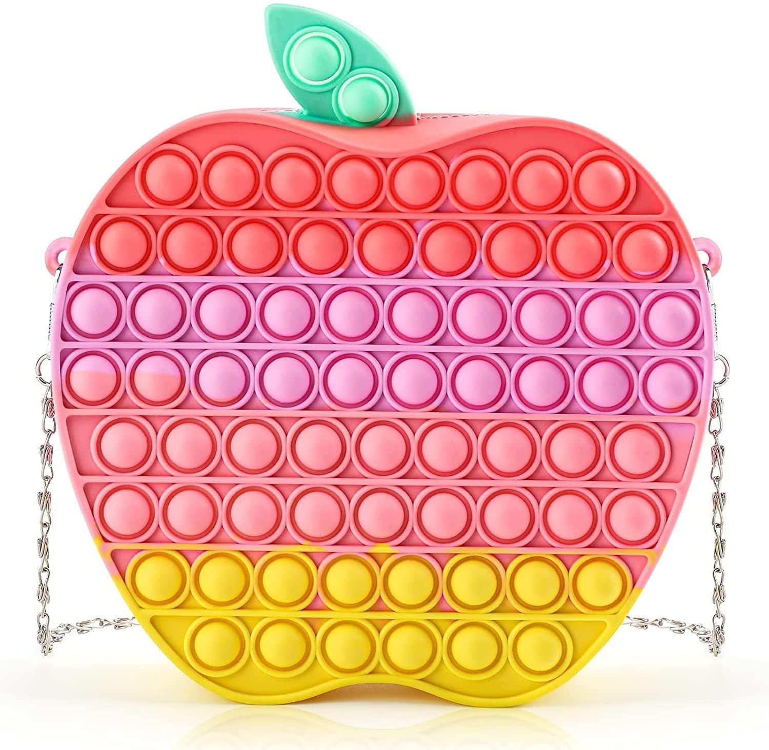 Pop It Bag Toy for Kids Fidget Popping Sounds Toy (Apple Bag with Chain) (B0D94HFM5V) Amazon Price History, Amazon Price Tracker