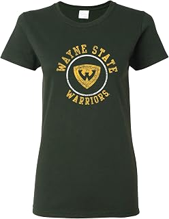 NCAA Distressed Circle Logo, Team Color Womens T Shirt, College, University