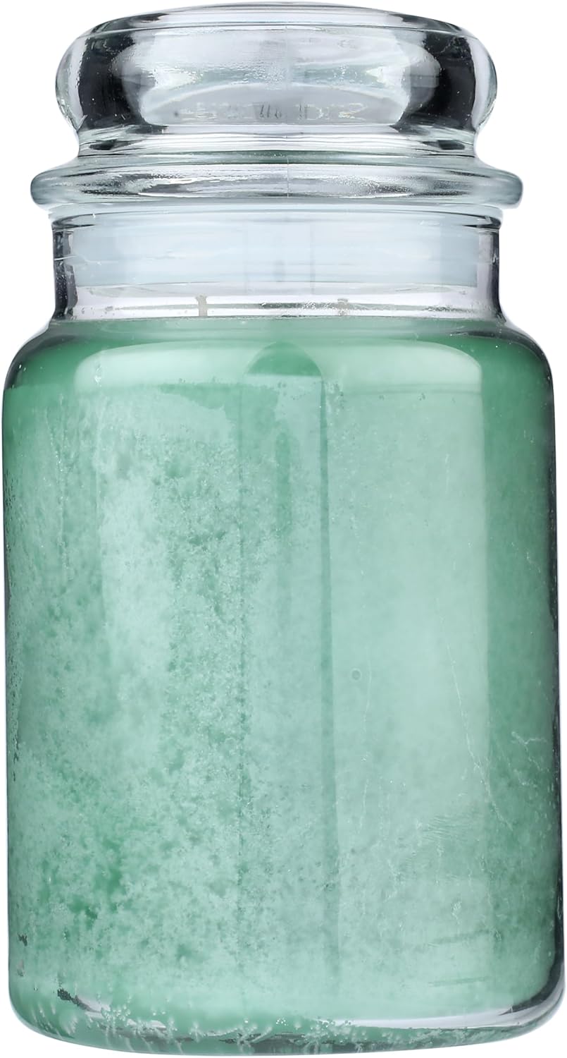 Village Candle Awaken Large Apothecary Jar Candle, 21.25 Oz, Traditions Collection, Green