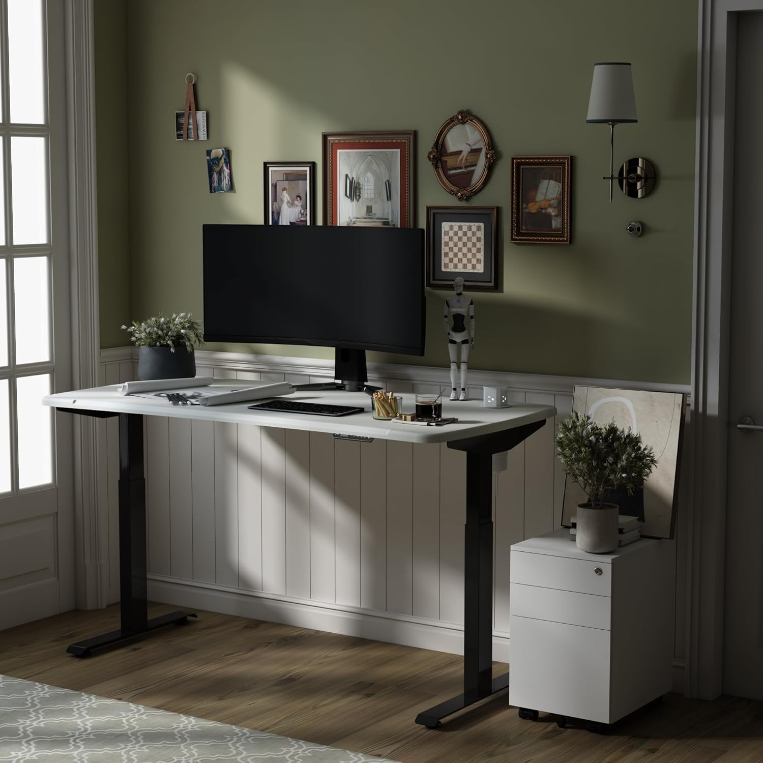 ALFA BUSINESS Standing Desk 60 x 30 inch, Dual Motor