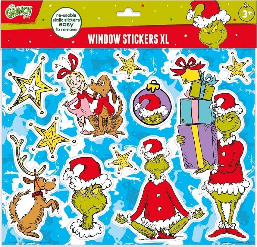 The Grinch Window Stickers