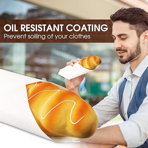 Miniatura 38 de Spakon 1000 hojas de papel encerado para alimentos de 12 x 12 pulgadas a cuadros encerados secos para envolver sándwich, revestimientos de cestas