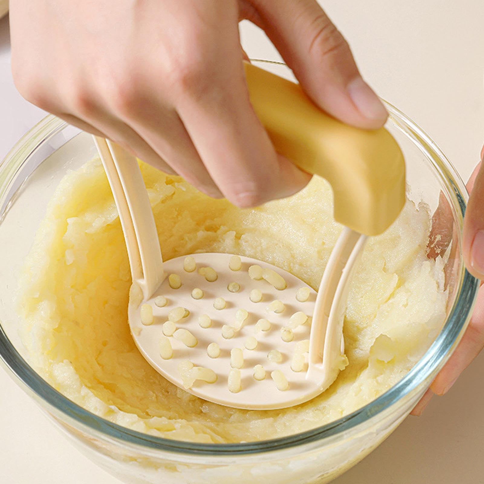 Presse-purée manuelle | Outil de cuisine pour écraser – Poignée antidérapante de 13 cm – Prise confortable sans rayures pour cuisiner l'avocat et les légumes