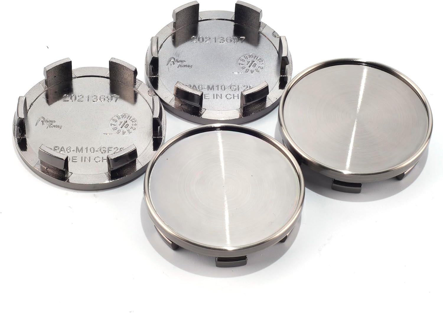 4PCS Wheel Center Caps 54MM 2.13Inch Center Caps for Rogue Altima Sentra G35 Leaf Wheel Center Hub Caps Cover Gun Metal Rim Hub Caps Accessories, Replace 40342-ZM70B 40343-AU51A