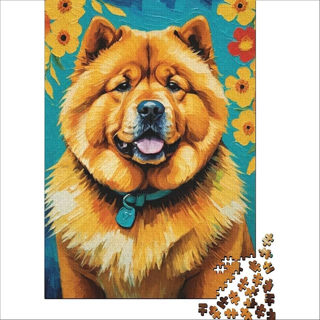 Foto 2 de 6 de Rompecabezas de 1000 Piezas para Adolescentes Chow Chow, Juego Educativo, cumpleaños y Navidad 38x26cm