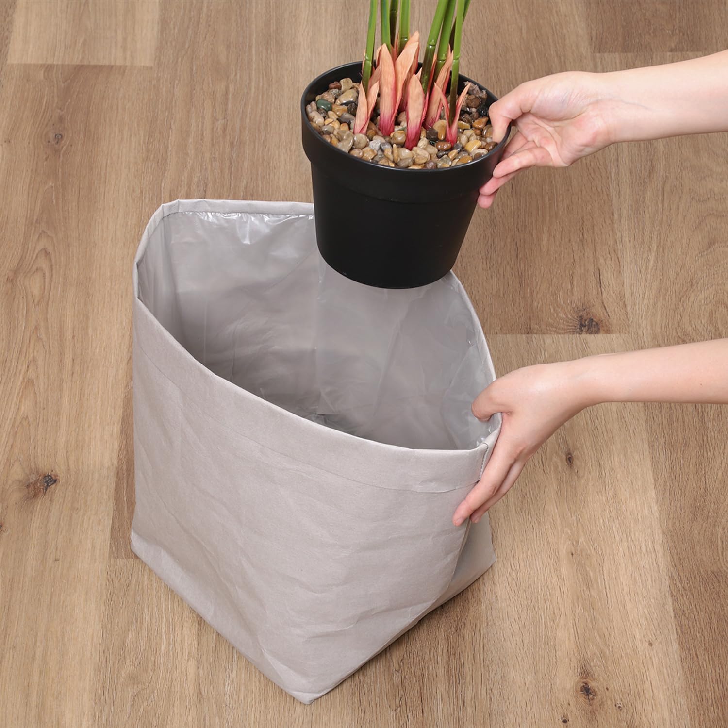 Amazon.co.jp: 不二貿易 鉢カバー プランター 幅25×奥行25×高さ33cm 