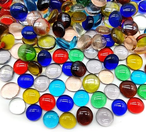 Miniatura 7 de Gemas de vidrio negro de 2 libras para rellenos de jarrones, piedras de acuario, pecera, hoguera, mosaicos artesanales, dispersos de mesa de fiesta,