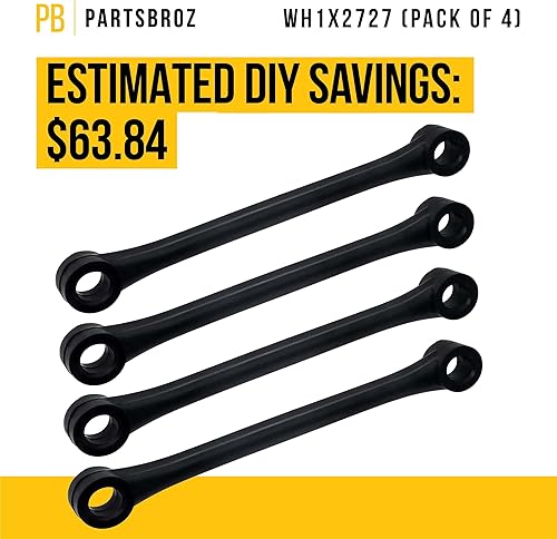 Miniatura 4 de PartsBroz WH1X2727 - Correa de amortiguación de bañera compatible con lavadora de punto de conexión eléctrica general - Sustituye a AP2044899