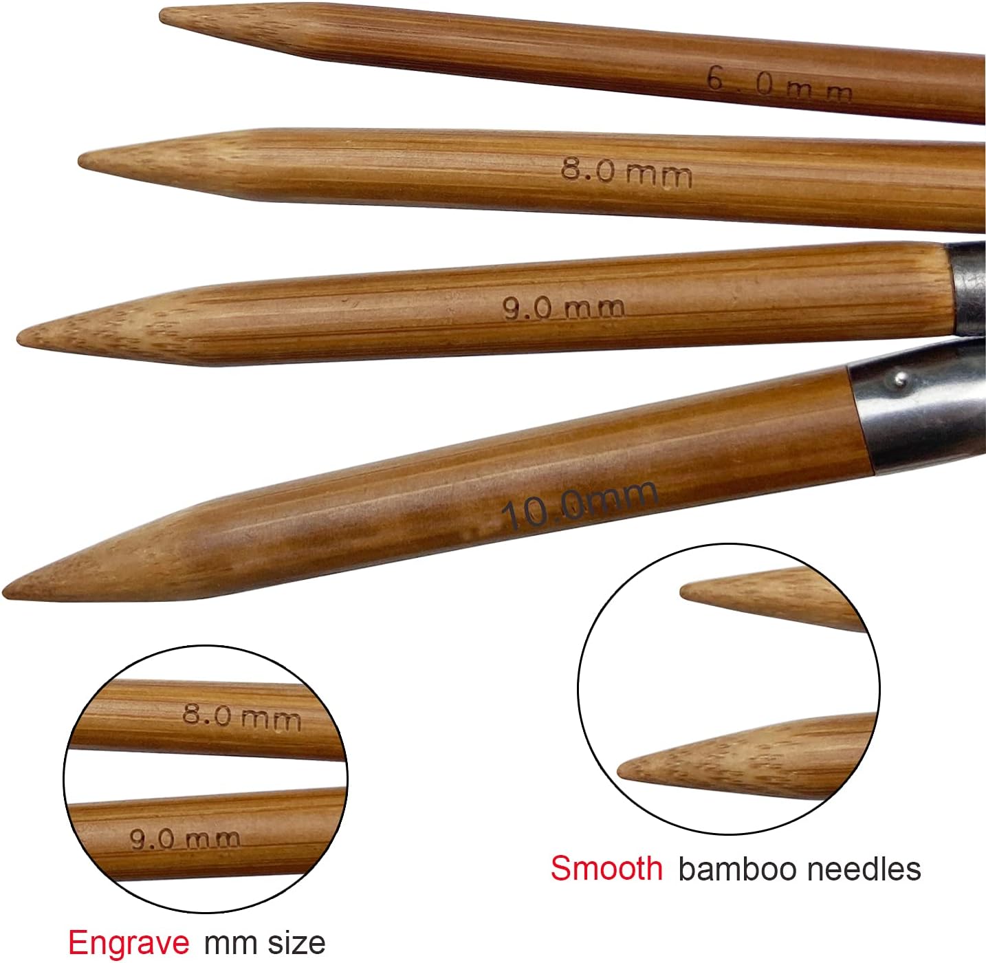 Weabetfu Bamboo Circular Knitting Needle,32-inch Length for Handmade Creative DIY and Any Weave Yarn Projects,US Size 15(10mm)