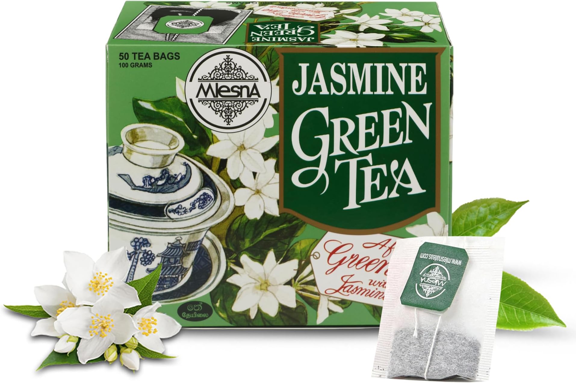 Flavoured Green Tea, Jasmine, 100g