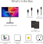 ASUS ProArt Display 27” 5K HDR Professional Monitor (PA27JCV) - 5K (5120 x 2880), IPS, 99% DCI-P3, 100% sRGB, ΔE < 2, USB-C PD 96W, Calman Verified, Color Accurate, Auto KVM, LuxPixel, 3 yr Warranty
