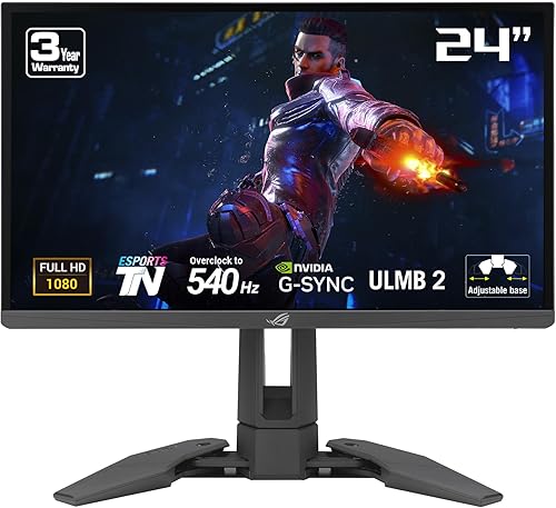 B0CC7S6P3K_image_0 ASUS ROG Swift Pro PG248QP NVIDIA G-SYNC monitor de juegos eSports -24.1 pulgadas FHD, 540 Hz (OC), panel Esports-TN, analizador de reflejos NVIDIA,