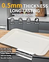 Vista 4 de Nonstick Baking Pans Set, 19 PCS Stackable Bakeware Sets, Oven Pan Set Includes Baking Tray, Cookie Sheet, Cake Pans, Loaf Pan, Muffin Pan, Silicone