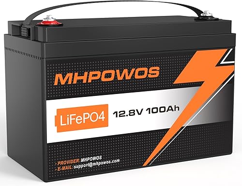 Batería de litio LiFePO4 de ciclo profundo de 12 V 100 Ah - Grupo 31, 1280Wh, 15000 ciclos, BMS de 100 A con protección a baja temperatura para RV,