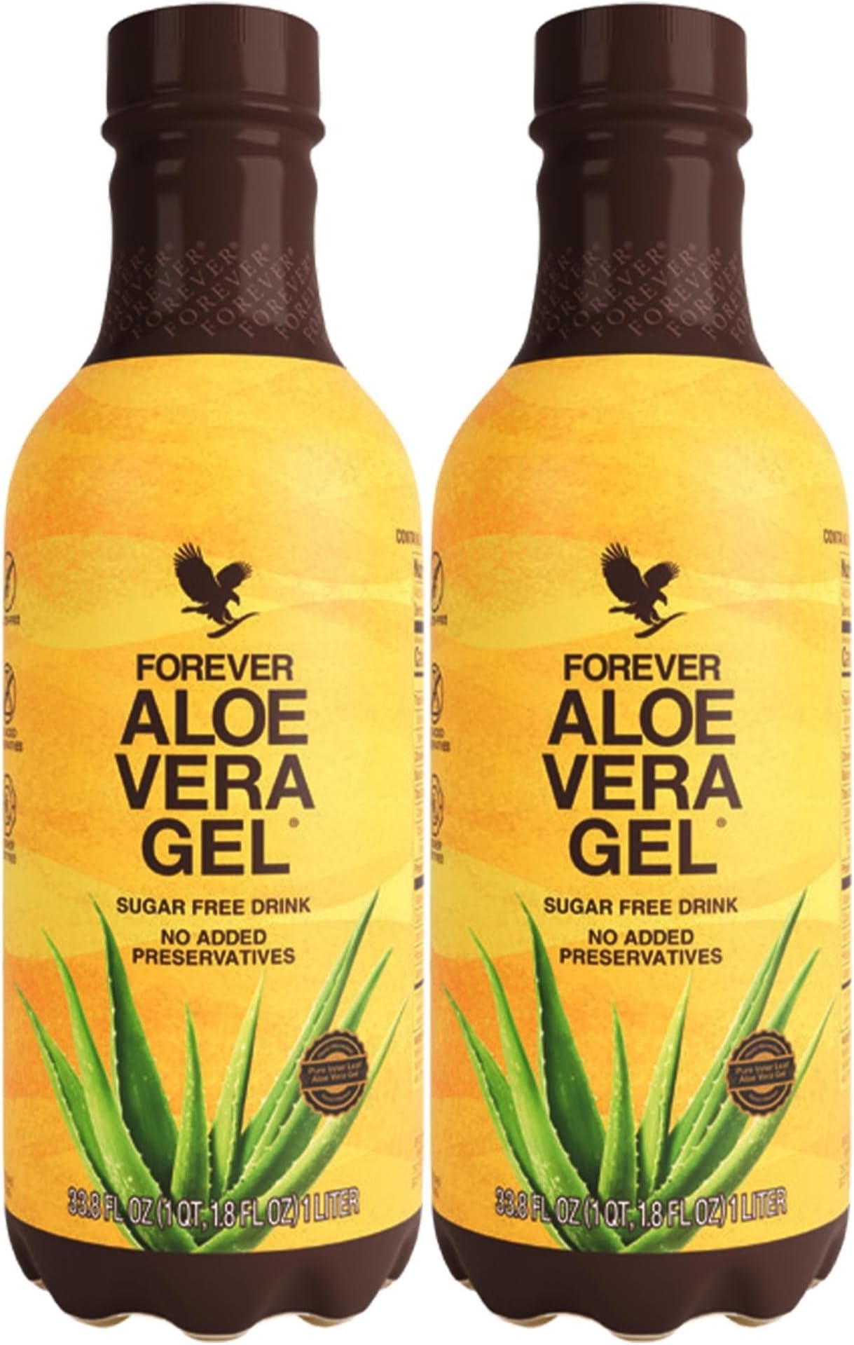 Forever Living - Forever Aloe Vera Gel - 99.7% Pure Inner Leaf Aloe Vera Juice - Preservative-Free - 33.8 fl oz (Pack of 2)