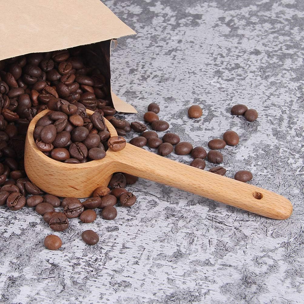 Cabilock Large Wooden Ladle Spoon 10.6 Inch Eco-Friendly Kitchen Mixing Spoon with Long Handle and Hanging Hole for Cooking and Serving