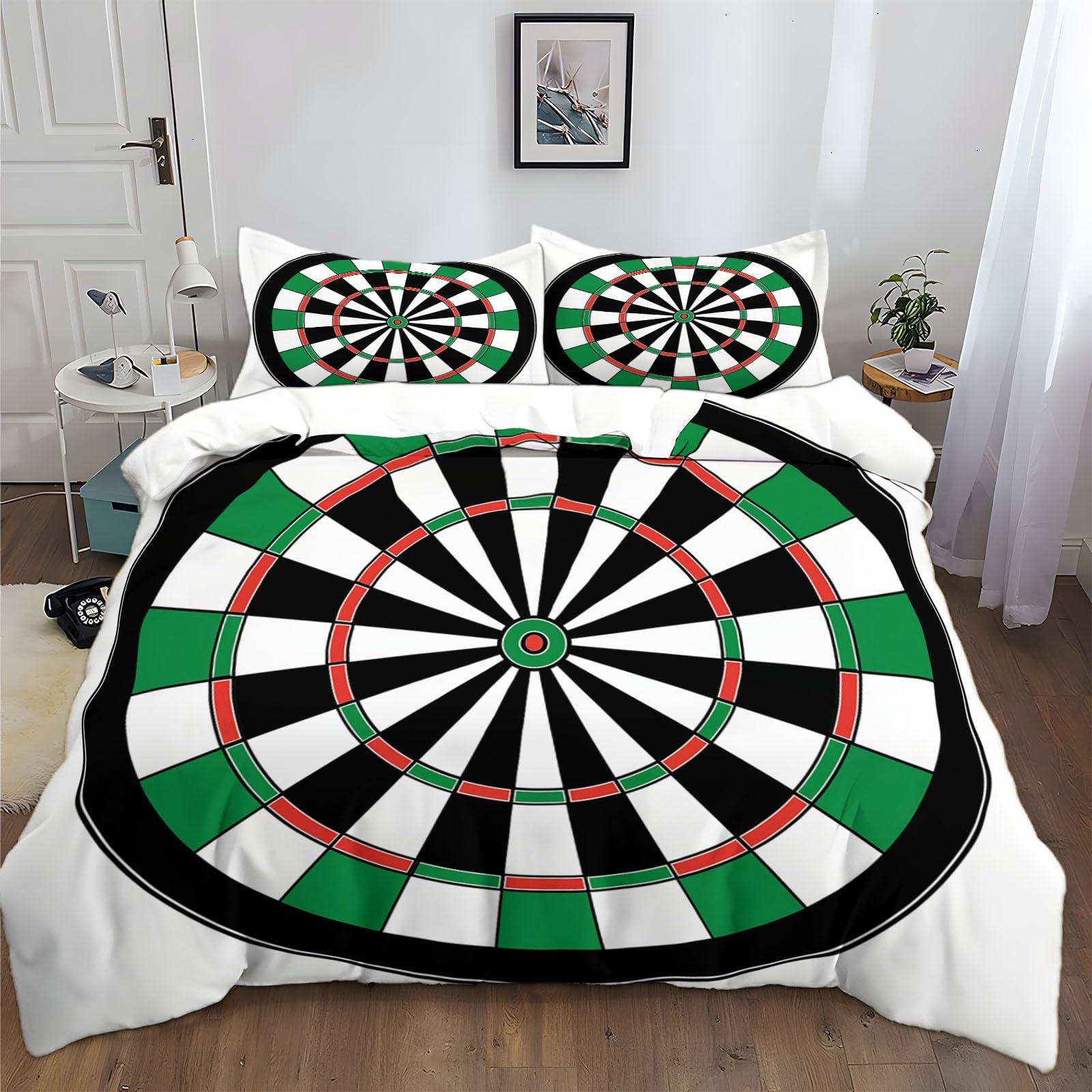 Housse de couette 220x240 cm jeu de fléchettes pour relooker la chambre d'un ado