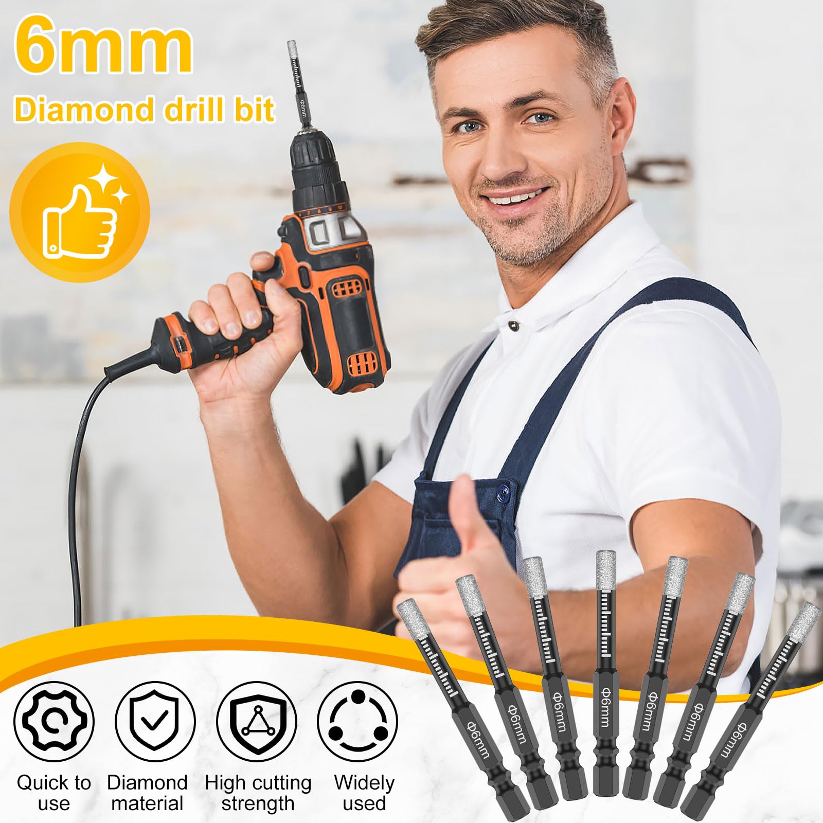 Diamond Drill Bits Set - Porcelain, Tile, Marble -7