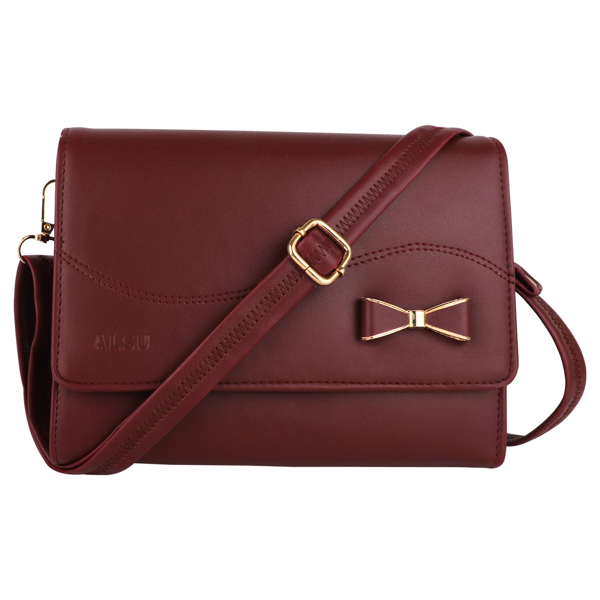 ALSU Women's Sling Bag | Cross body bag| Side bag| Credit car slots| zipper pockets| detachable straps| adjustable straps| daily use| phone pockets