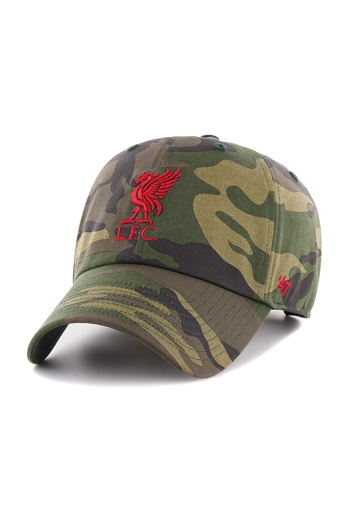 Unisex Wood Camo 47 Brand Adjustable Mvp Cap - Fc Liverpool /Red